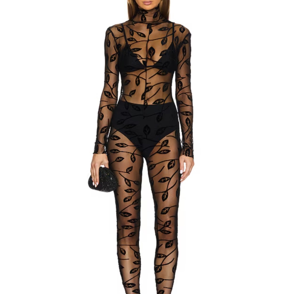 Long sleeve slim fit turtleneck Catsuit Norma Kamali